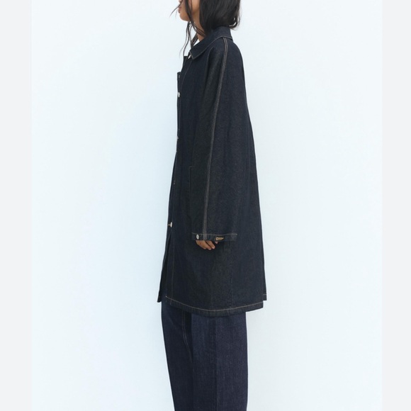 TRF Denim Trench Coat. Size XL - Picture 3 of 13